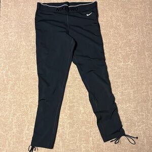 Nike Pro Black Ankle-Tie Leggings